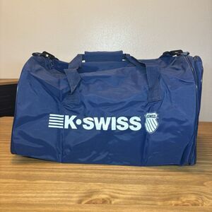 K-Swiss Athletic Duffel Bag Navy/Red Logo P3587-0 New with Tags Vintage